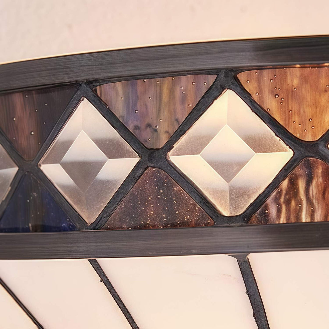 Lámpara de Pared Rombo Geométrico TF - Metal y Vidrio Modernos para Pasillo y Dormitorio