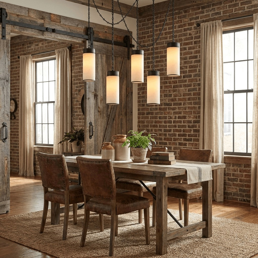 Cream Alabaster Chain Hardwired Pendant Light