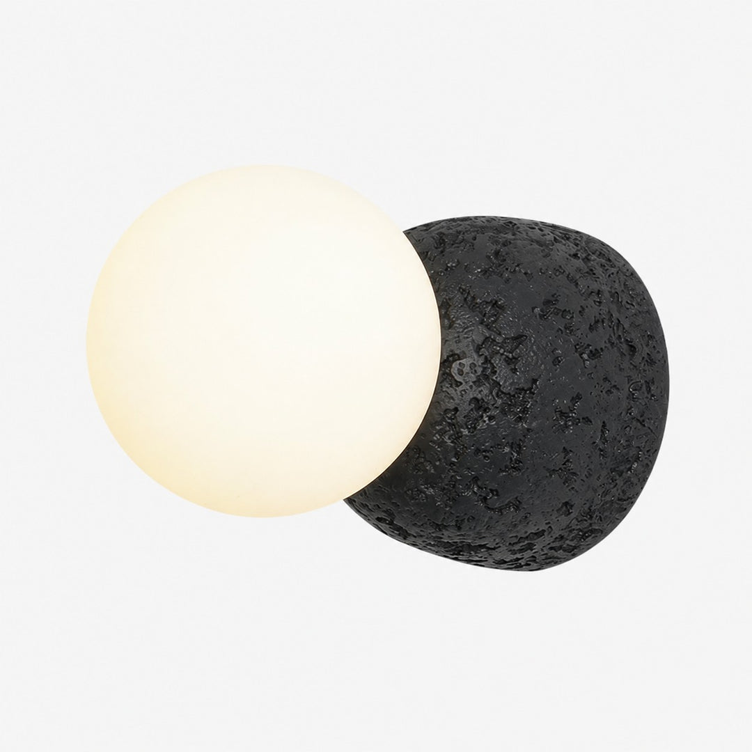 Sculptural Concrete Globe Wall Lamp