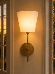 Rowan Classic Fabric Shade Wall Sconce Elegant Style - Bedroom Bedside Lighting