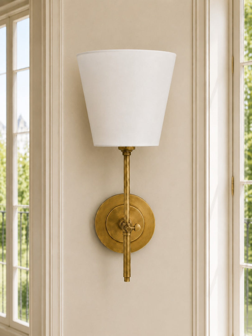 Rowan Classic Fabric Shade Wall Sconce Elegant Style - Bedroom Bedside Lighting