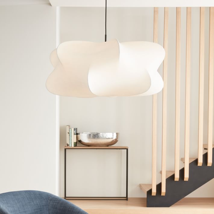 Lámpara colgante Havion Cocoon: pantalla minimalista de polímero con suspensión ajustable