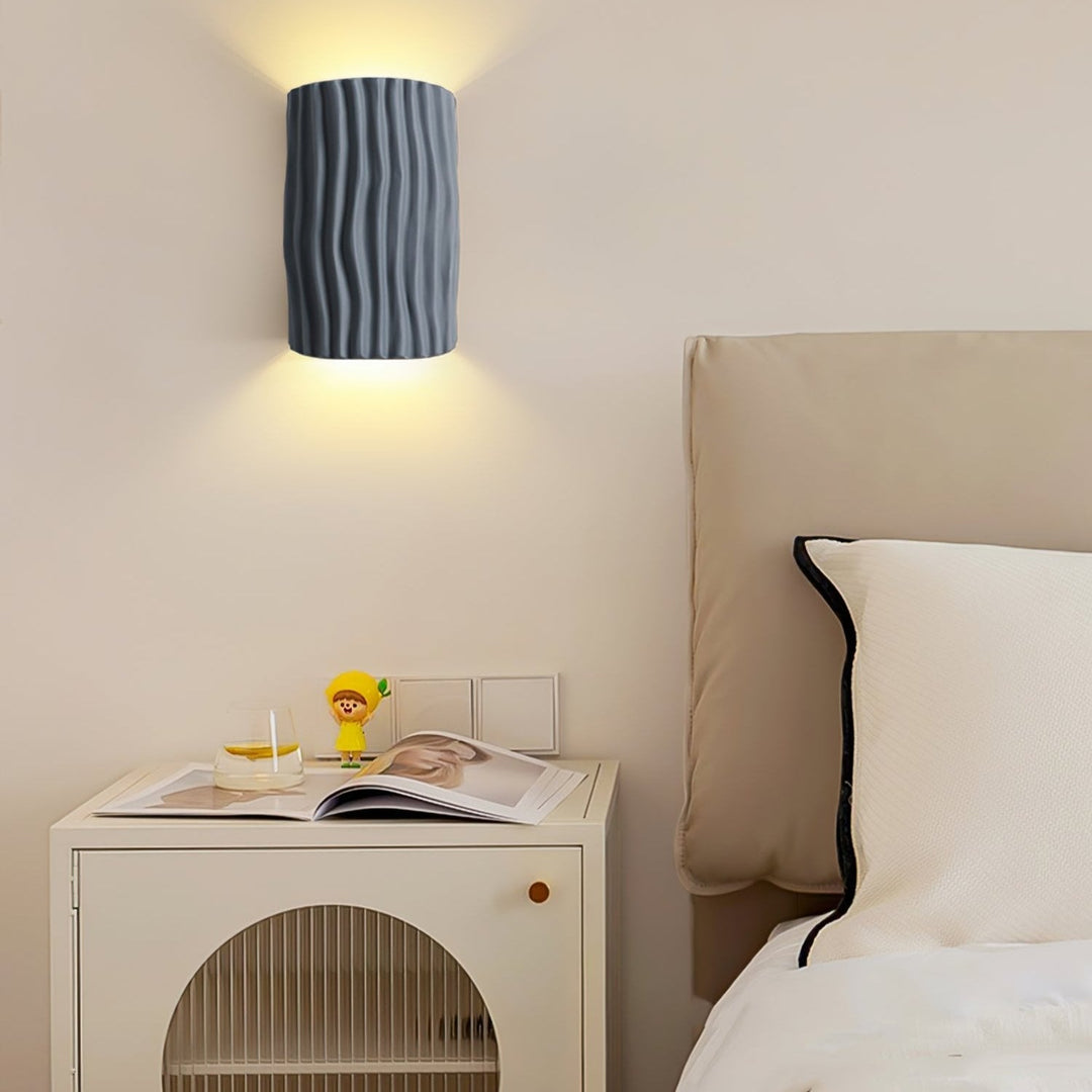 Luz de Pared de Resina Japandi Curva Claridad