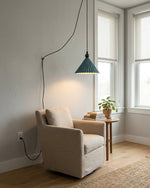 Charger l'image dans la visionneuse de galerie, Pleated Ceramic Plug-In Swag Pendant