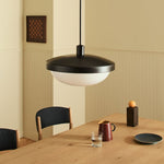 Load image into Gallery viewer, Rolvona Oval Glass Pendant Light - Modern White Glass Shade for Dining
