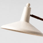 Bild in Gallery-Viewer laden, Close-up of textured ivory metal lampshade and rounded top finial
