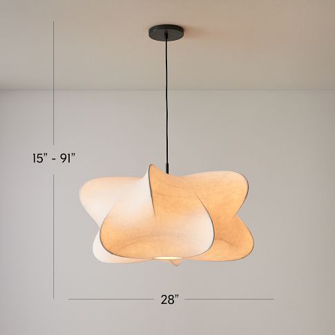 Lámpara colgante Havion Cocoon: pantalla minimalista de polímero con suspensión ajustable