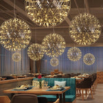 Load image into Gallery viewer, Silver Spark Ball Pendant Light
