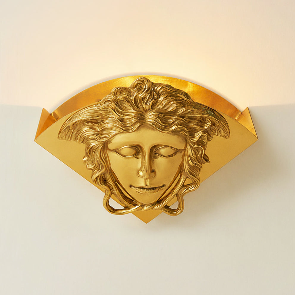 Sphinx Messing Wandleuchte