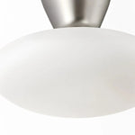 Cargar imagen en el visor de la Galería, white glass diffuser and silver finish detail