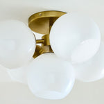 Load image into Gallery viewer, Glass Globe Flush Mount Light - Elegant Modern 5 Globe Ceiling Light
