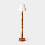 Load image into Gallery viewer, Vintage Solid Wood Floor Lamp with Optional Side Table