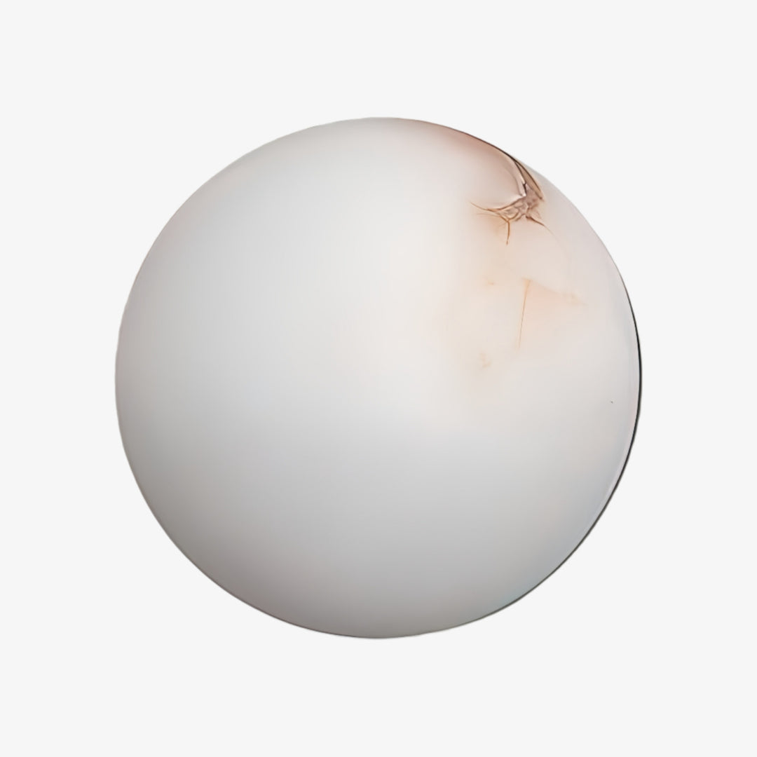 Applique Murale Globe en Pierre Naturelle Élégante OrbisMuse - Lumière Minimaliste pour Couloirs