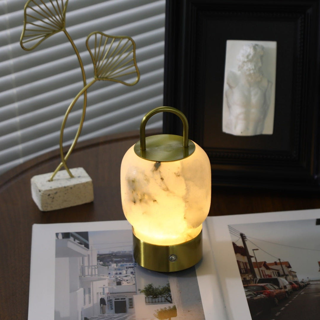 Alabaster Tragbare Wiederaufladbare Tischlampe
