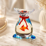 Cargar imagen en el visor de la Galería, Rounded glass goldfish ornament on a tabletop