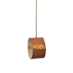 Bild in Gallery-Viewer laden, Brown small leather cylinder pendant light