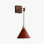Cargar imagen en el visor de la Galería, Hand-Stitched Leather and Brass Wall Sconce