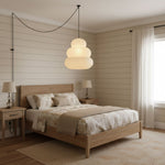 Bild in Gallery-Viewer laden, Beige Mulberry Paper Swag Pendant Light