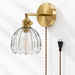 Charger l'image dans la visionneuse de galerie, Clear tulip glass plug-in wall sconce