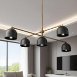 Load image into Gallery viewer, Farmhouse Chandelier – Mid Century Brass Swing Arm Chandelier For Living Room
