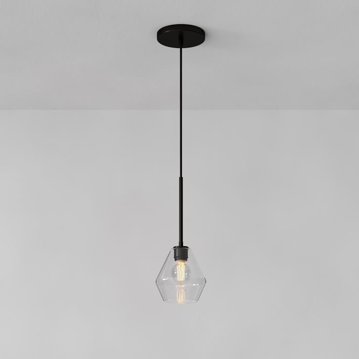Merin Transparent Glass Sculpture Geometric Chandelier