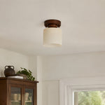 Bild in Gallery-Viewer laden, Gradient Yellow Glass Metal Flush Mount Ceiling Light