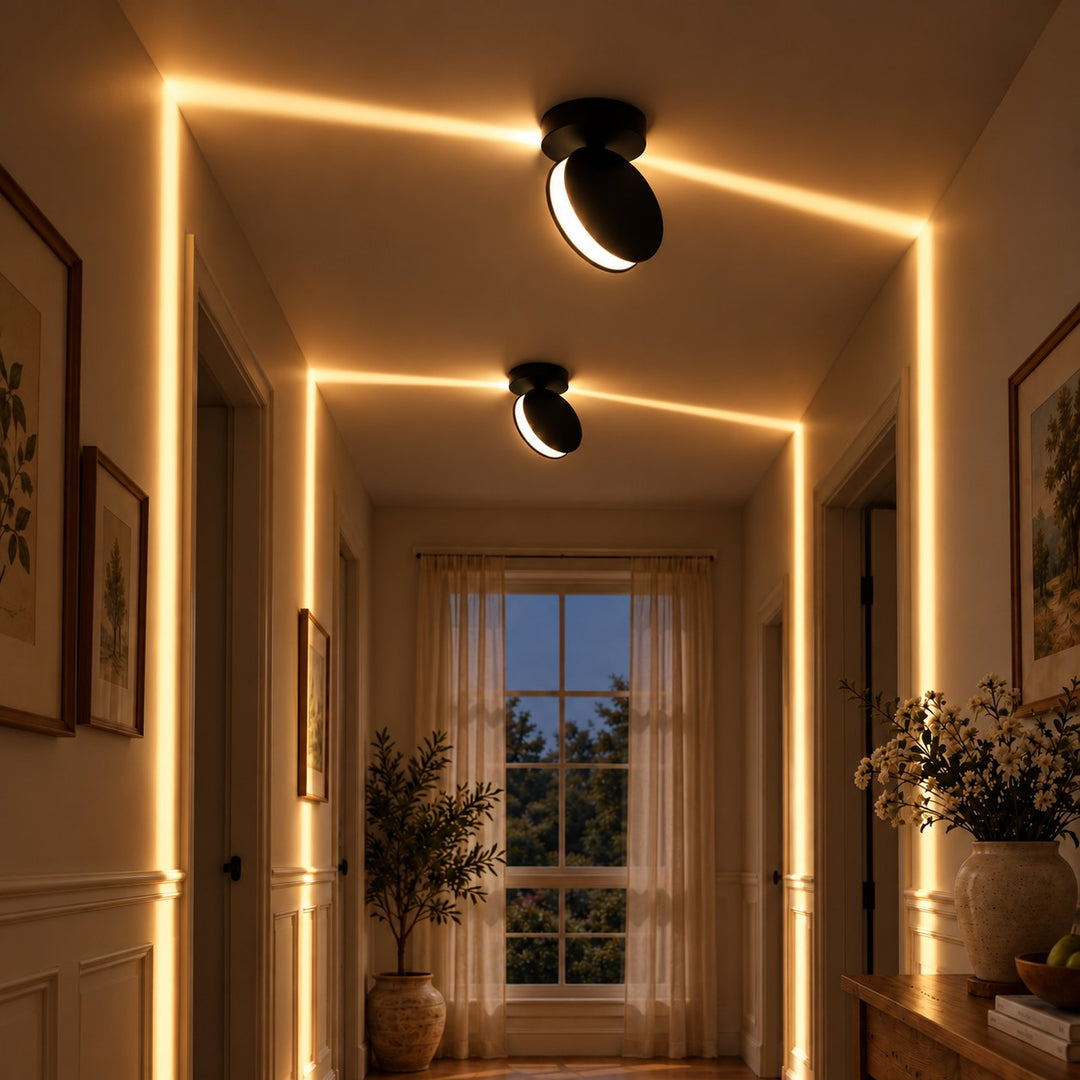Tilting Head Round Disc Aluminium Wall Light