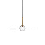 Bild in Gallery-Viewer laden, Rounded Brass Glass Plug-In Pendant Light