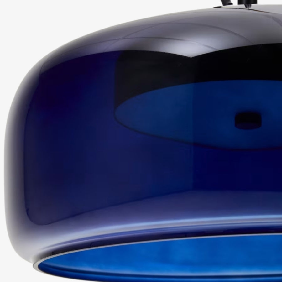 Suspension Lunorae en verre arrondi - Éclairage sculptural moderne pour salon