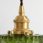 Charger l'image dans la visionneuse de galerie, Chevron Green Glass Plug-In Swag Pendant