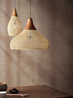 Bild in Gallery-Viewer laden, Woven Rattan Wood Plug-In Pendant Light