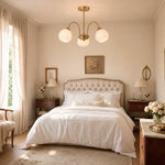 Load image into Gallery viewer, Three-arm chandelier in a bedroom