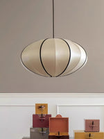Bild in Gallery-Viewer laden, Black Metal White Fabric Plug-In Swag Pendant