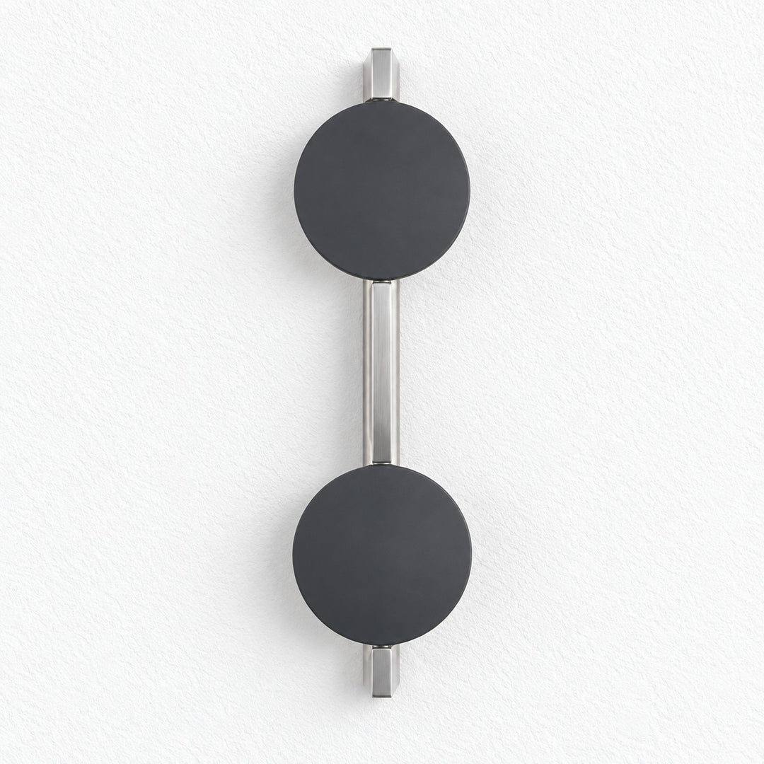 Ripple Head Turning Disc Brushed Metal Wall Sconce