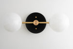 Cargar imagen en el visor de la Galería, Glorica Glass Vanity Light - Modern Brass Wall Sconce for Bathroom Style
