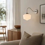 Bild in Gallery-Viewer laden, Vintage Opal Glass Wall Sconce