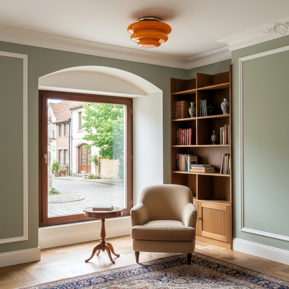 Plafonnier superposé Cirren - Luminaire d'ambiance moderne et sculptural pour les salles à manger et les salons