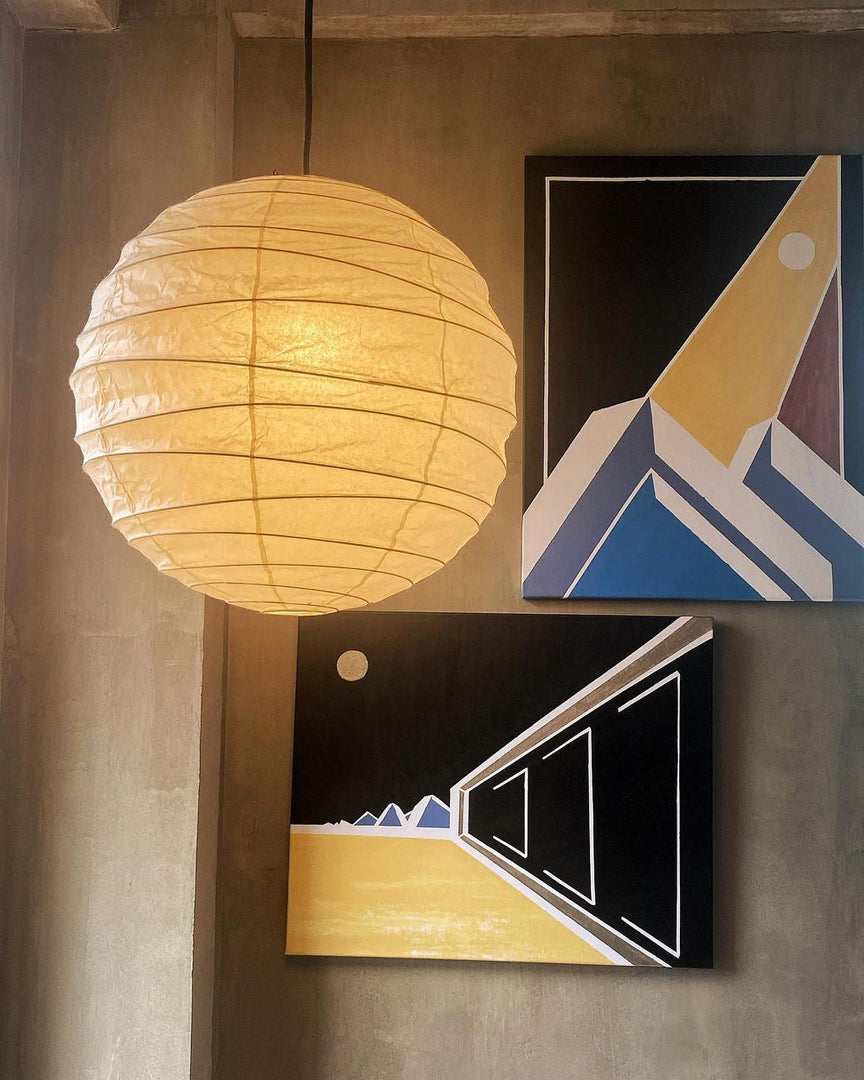White Washi Paper Plug-In Pendant