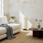 Bild in Gallery-Viewer laden, Tivo Minimalistische gerippte Stehlampe - Einfacher massiver Holzfuß mit Papierschirm, geeignet für Wohnzimmer und Schlafzimmer