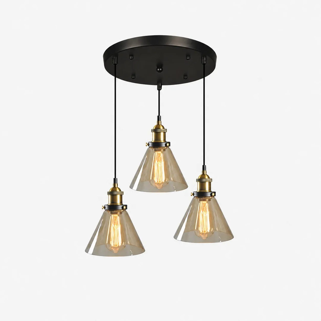 Industrial Glass Pendant Light