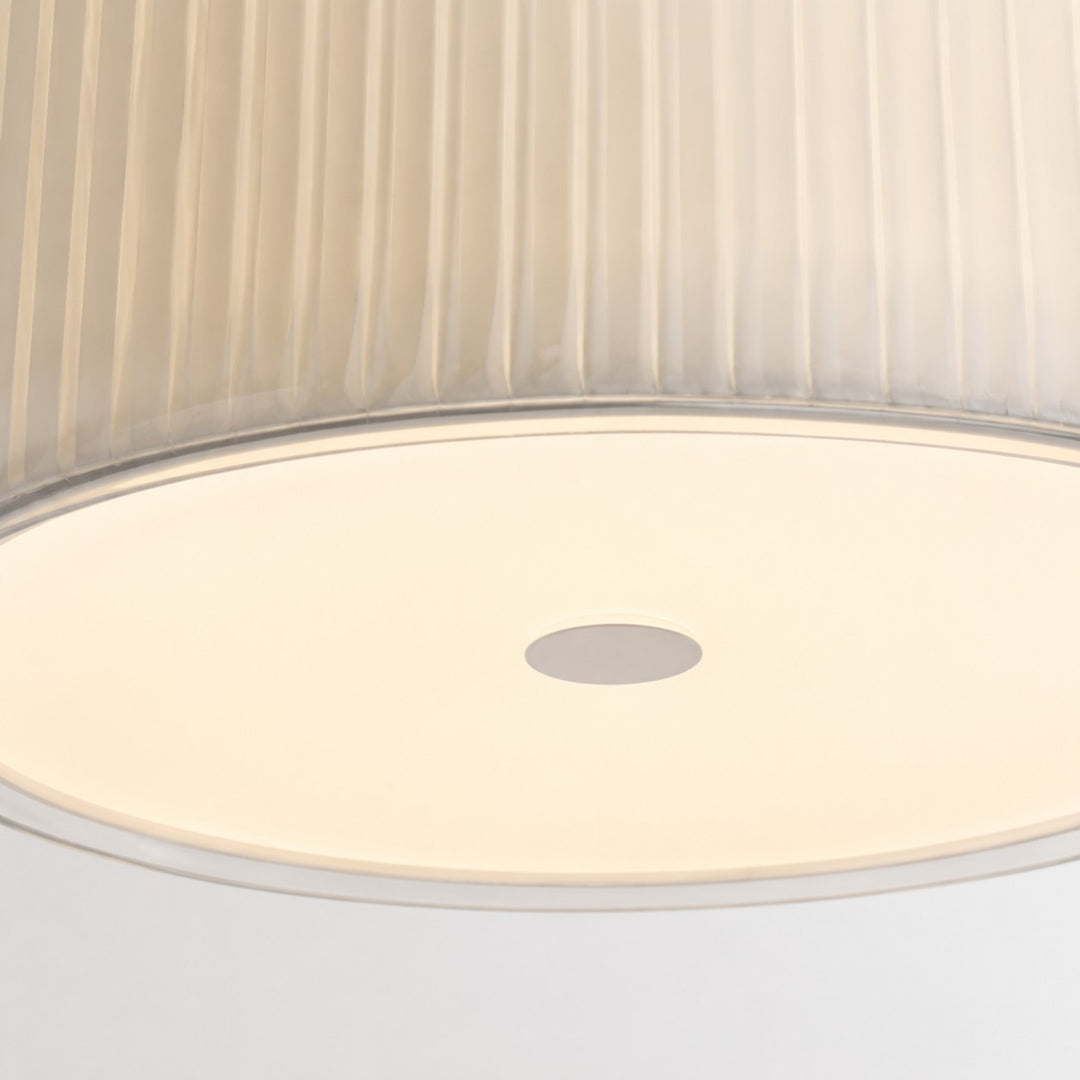 Plafonnier Bauhaus en verre et tissu  