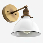 Bild in der Galerieansicht laden, Conique Metal  Wall Sconce - White Metal Shade - Industrial Modern Lighting

