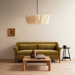 Load image into Gallery viewer, Nordic Linen Pleated  Fabric Pendant Light Lampshade
