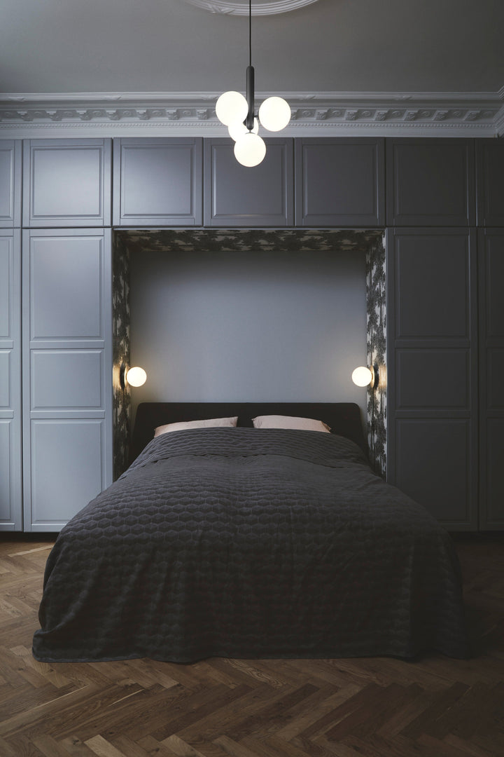 Rounded Brass Glass Plug-In Pendant Light