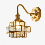 Load image into Gallery viewer, Vintage Geometric Stained Glass Wall Lamp