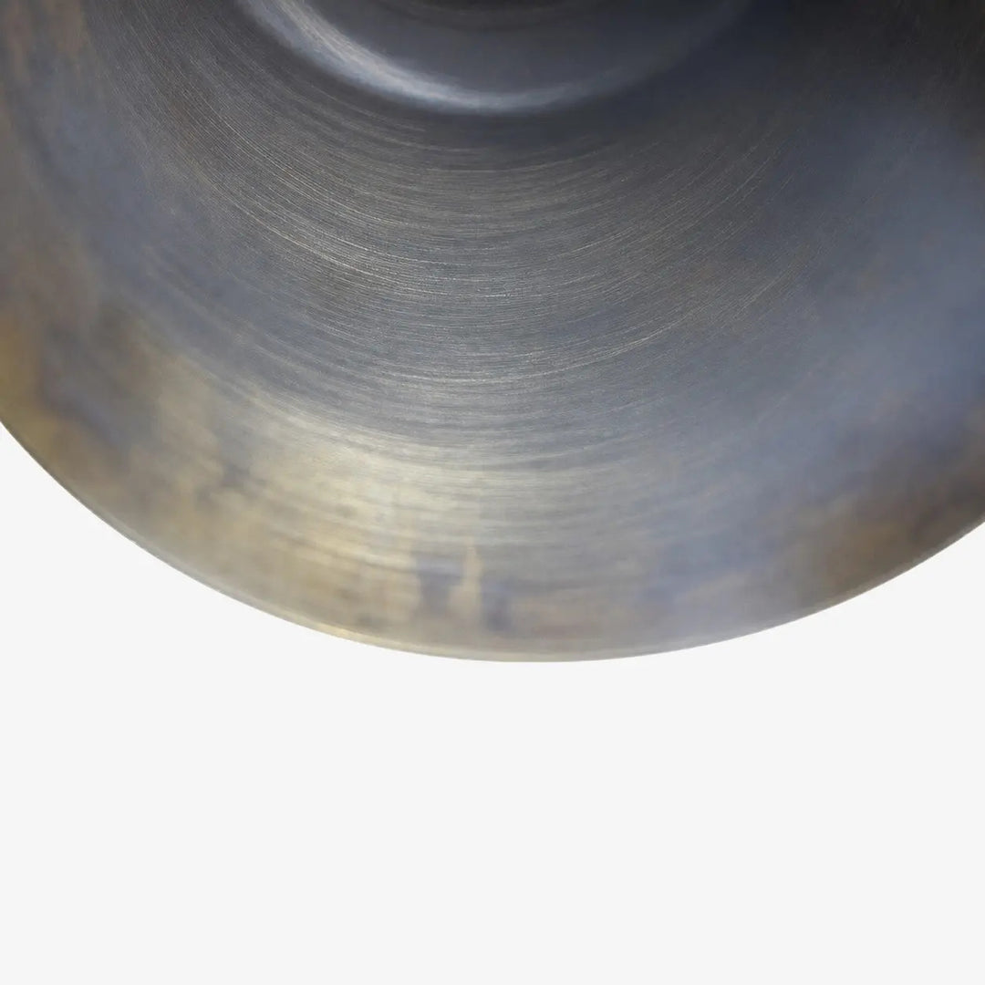 Interior detail of the brass lamp shade