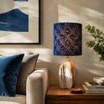 Load image into Gallery viewer, Blue Botanical Ceramic Table Lamp