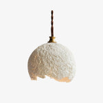 Cargar imagen en el visor de la Galería, Wabi-sabi paper pendant light with brown finish