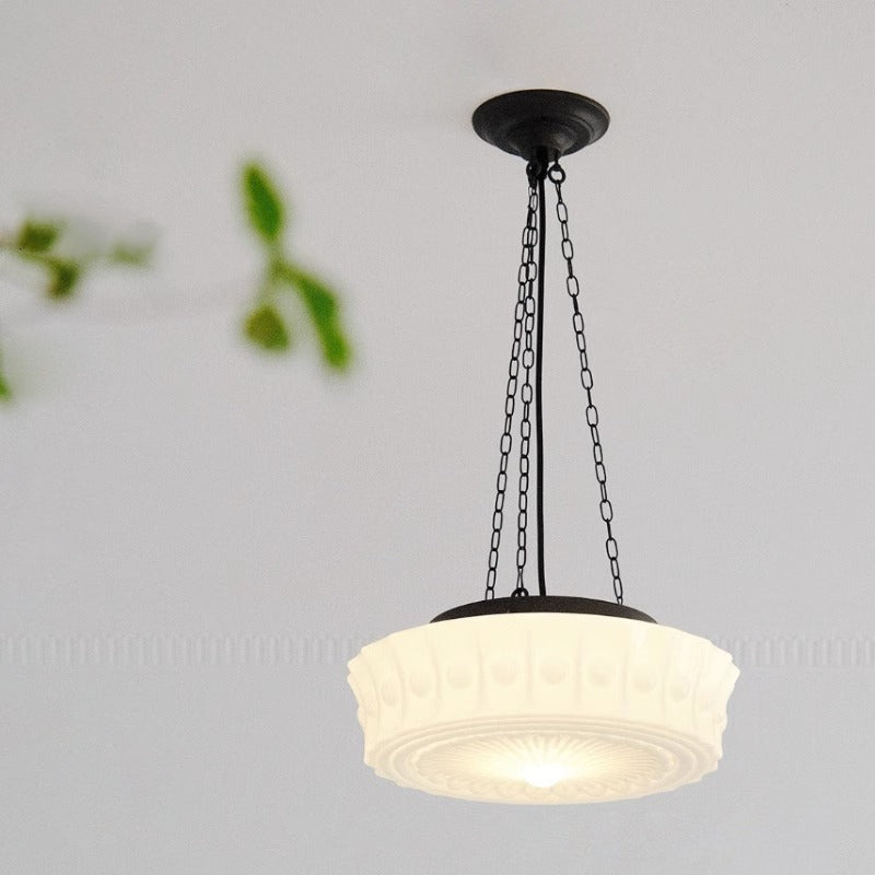 Iron Glass Cylinder Shade Chandelier M48