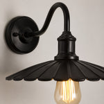 Load image into Gallery viewer, Black wall sconce shade and arm detail